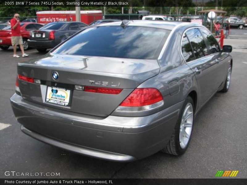 Sterling Grey Metallic / Black/Black 2005 BMW 7 Series 745Li Sedan