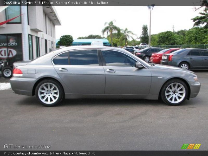 Sterling Grey Metallic / Black/Black 2005 BMW 7 Series 745Li Sedan