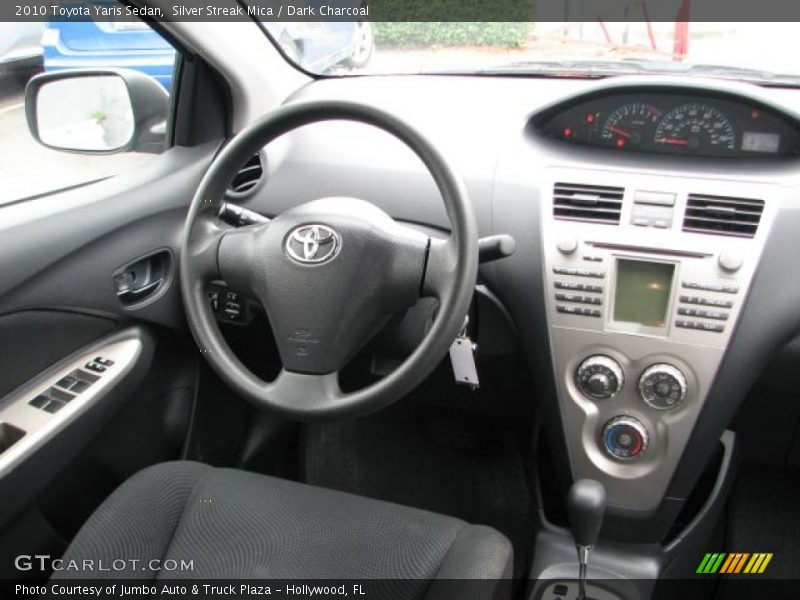 Silver Streak Mica / Dark Charcoal 2010 Toyota Yaris Sedan