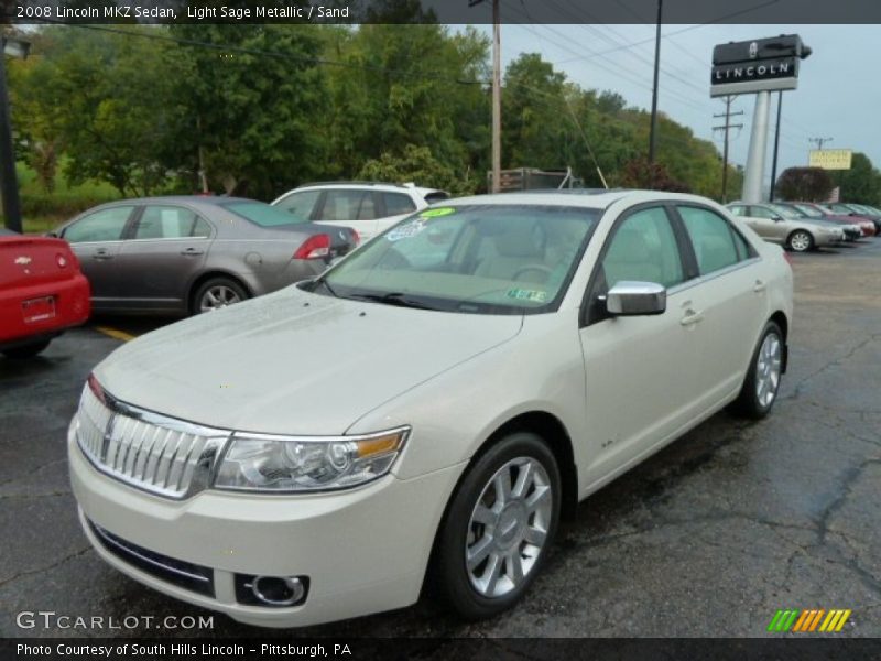 Light Sage Metallic / Sand 2008 Lincoln MKZ Sedan