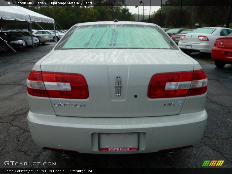 Light Sage Metallic / Sand 2008 Lincoln MKZ Sedan