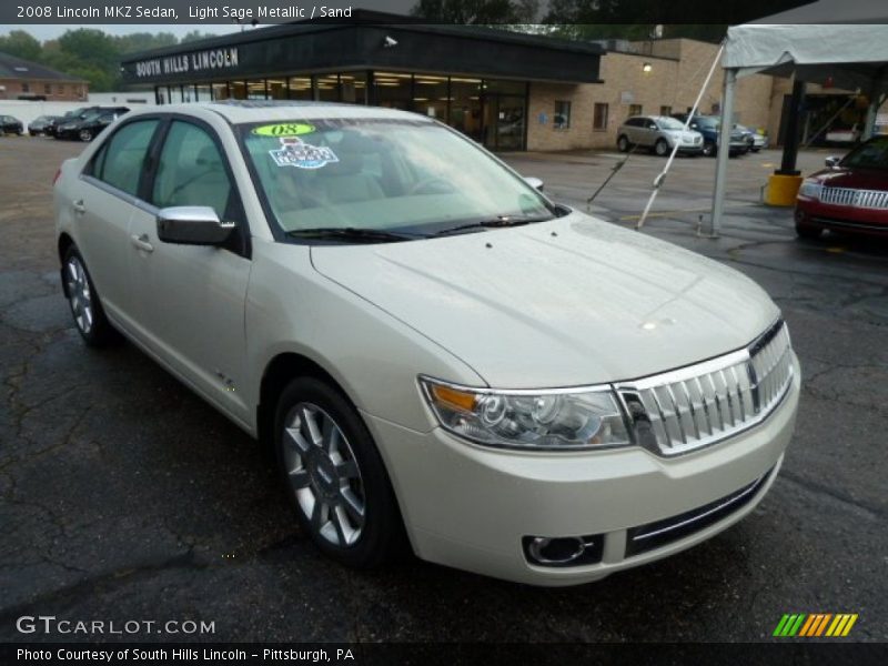 Light Sage Metallic / Sand 2008 Lincoln MKZ Sedan