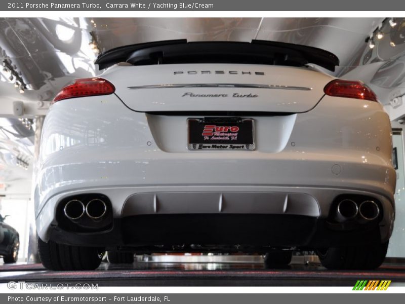 Carrara White / Yachting Blue/Cream 2011 Porsche Panamera Turbo