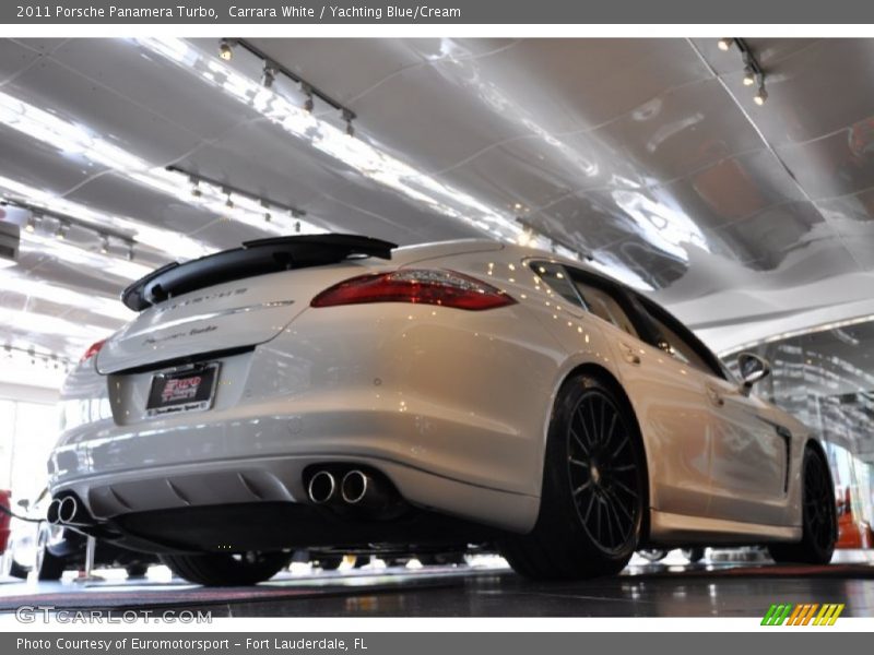 Carrara White / Yachting Blue/Cream 2011 Porsche Panamera Turbo