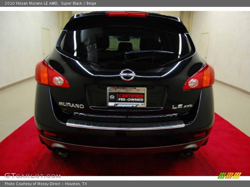 Super Black / Beige 2010 Nissan Murano LE AWD