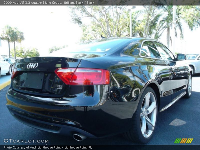Brilliant Black / Black 2009 Audi A5 3.2 quattro S Line Coupe