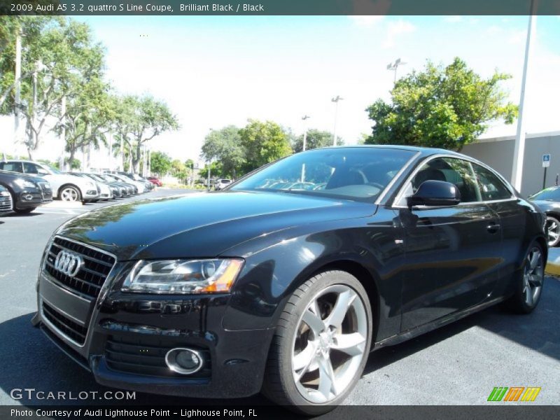 Brilliant Black / Black 2009 Audi A5 3.2 quattro S Line Coupe