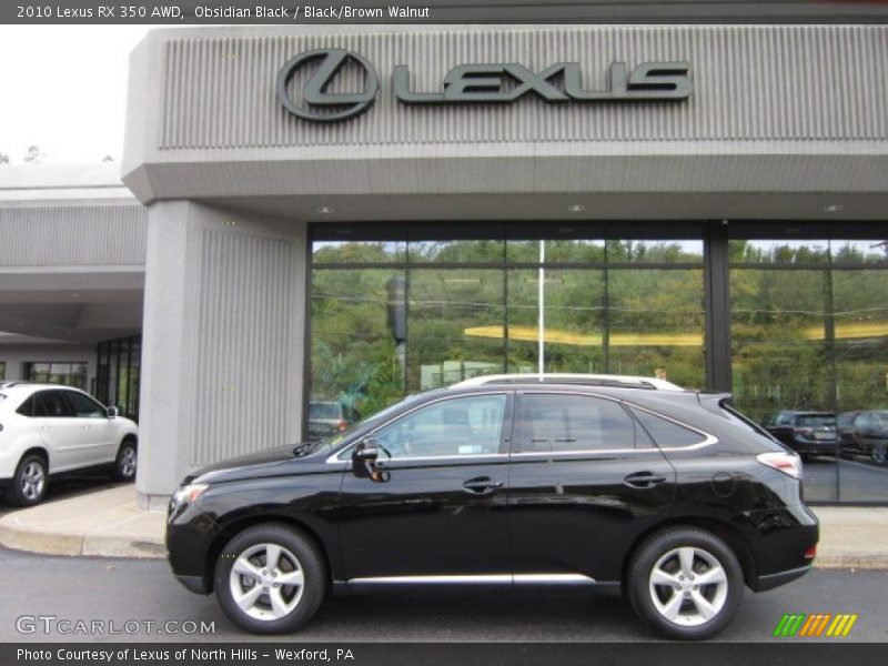 Obsidian Black / Black/Brown Walnut 2010 Lexus RX 350 AWD