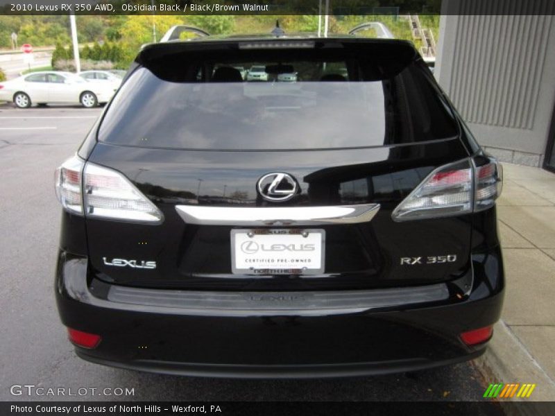 Obsidian Black / Black/Brown Walnut 2010 Lexus RX 350 AWD
