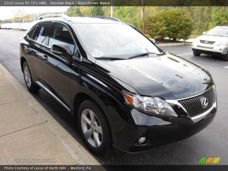 Obsidian Black / Black/Brown Walnut 2010 Lexus RX 350 AWD