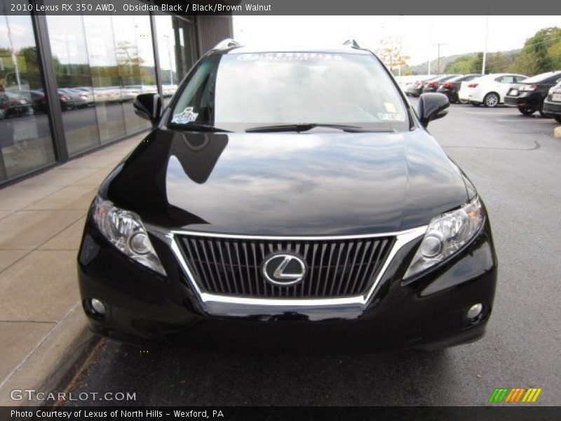 Obsidian Black / Black/Brown Walnut 2010 Lexus RX 350 AWD