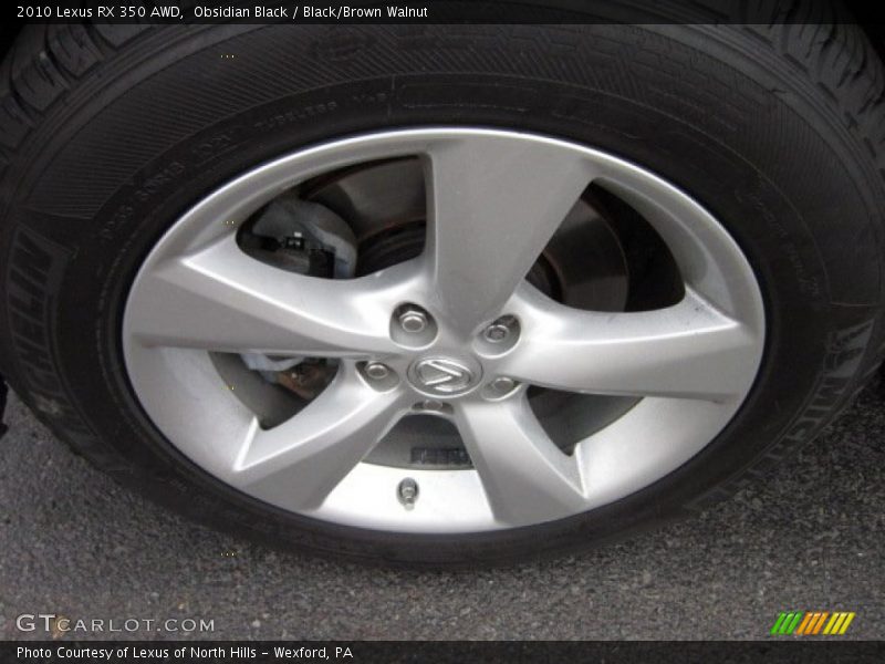 Obsidian Black / Black/Brown Walnut 2010 Lexus RX 350 AWD
