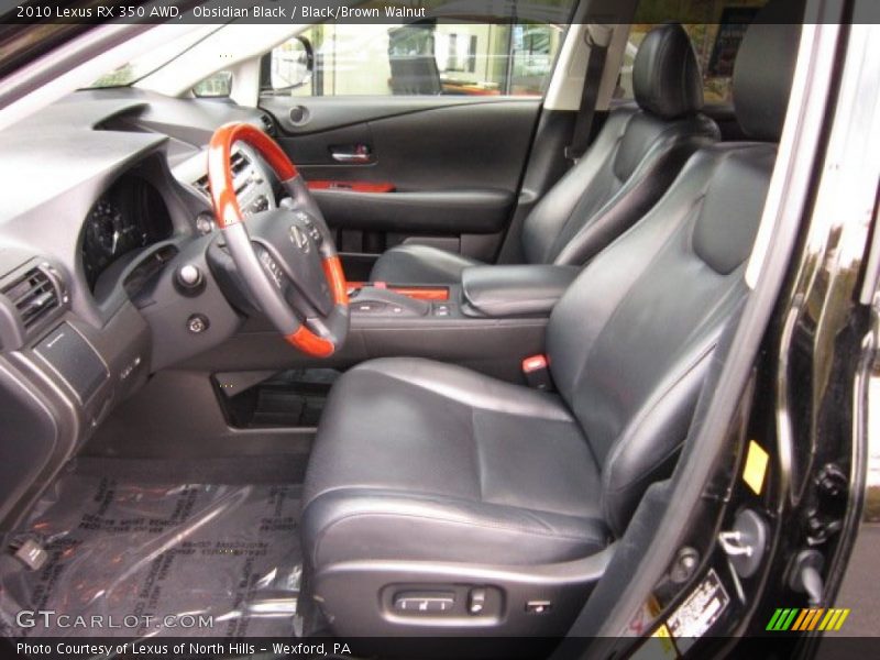 Obsidian Black / Black/Brown Walnut 2010 Lexus RX 350 AWD