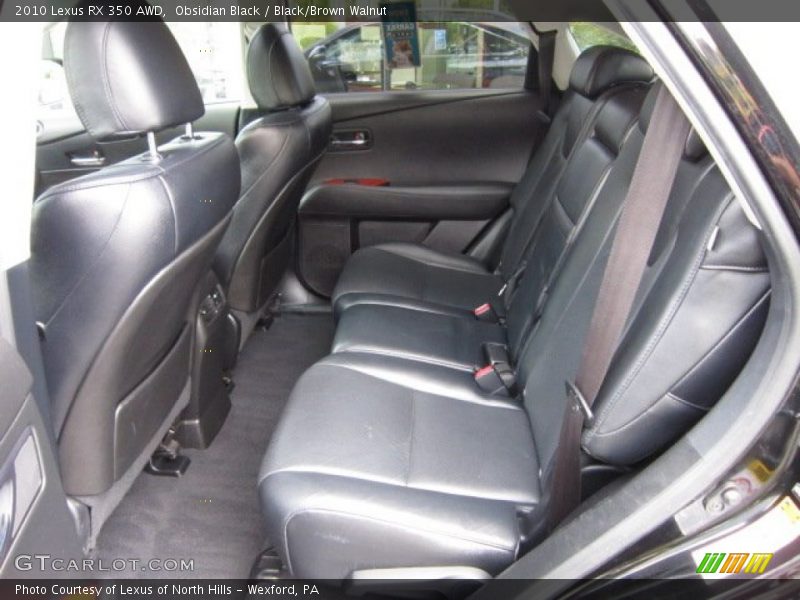 Obsidian Black / Black/Brown Walnut 2010 Lexus RX 350 AWD