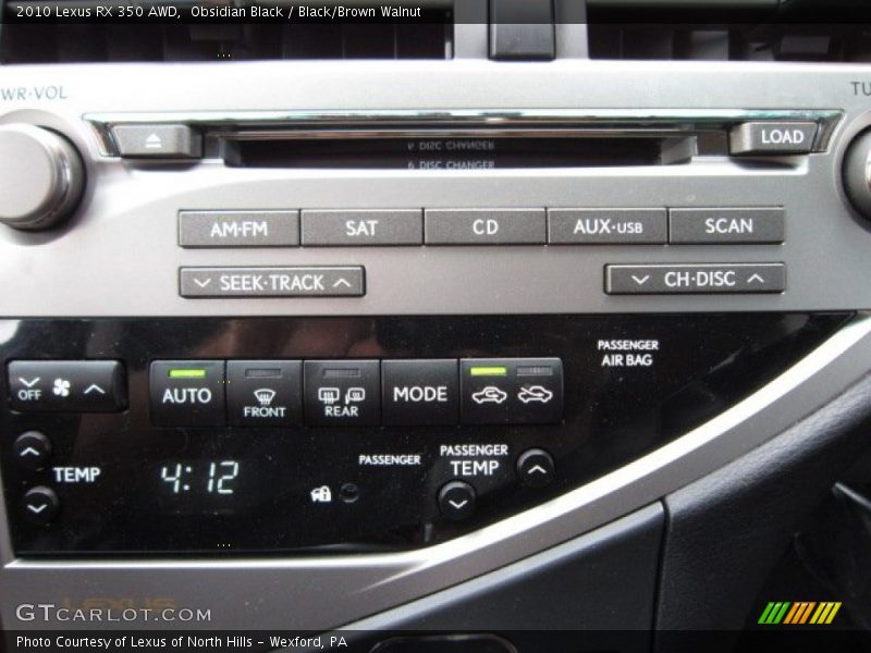 Obsidian Black / Black/Brown Walnut 2010 Lexus RX 350 AWD