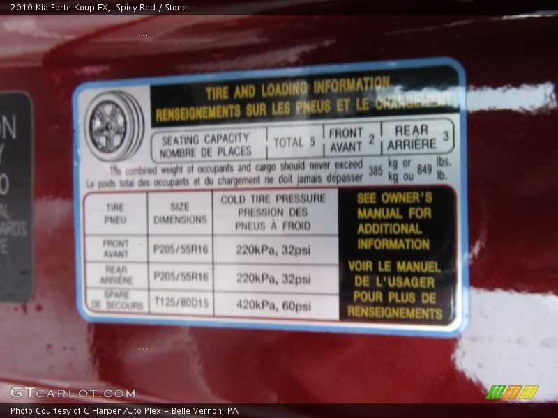 Spicy Red / Stone 2010 Kia Forte Koup EX