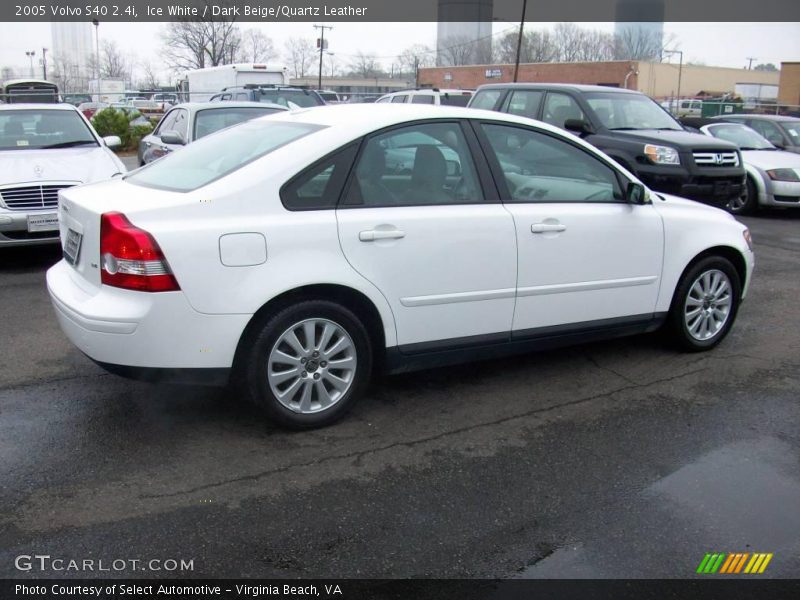 Ice White / Dark Beige/Quartz Leather 2005 Volvo S40 2.4i
