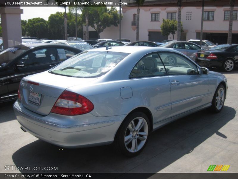 Diamond Silver Metallic / Stone 2008 Mercedes-Benz CLK 350 Coupe