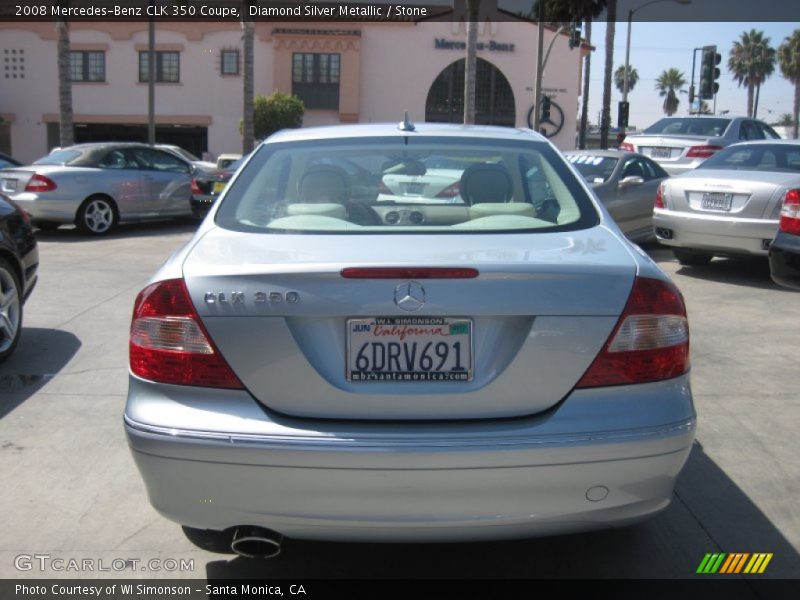 Diamond Silver Metallic / Stone 2008 Mercedes-Benz CLK 350 Coupe