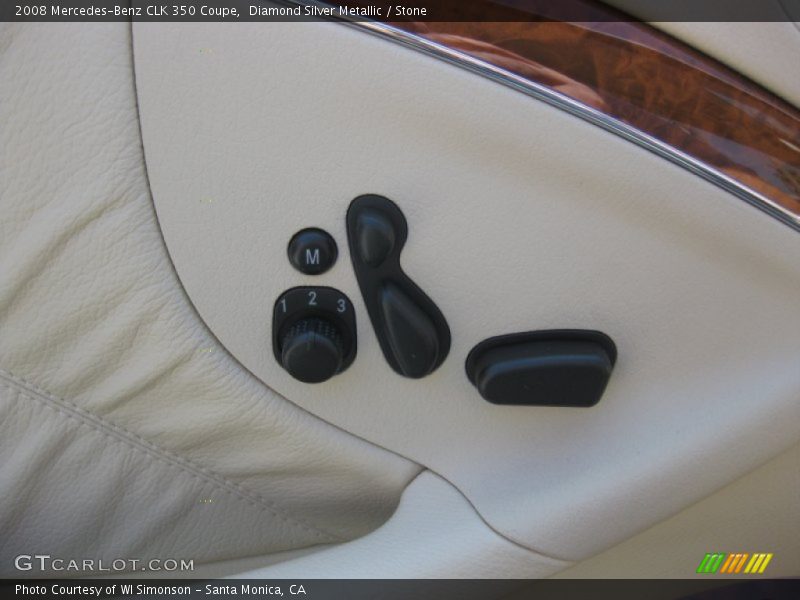 Diamond Silver Metallic / Stone 2008 Mercedes-Benz CLK 350 Coupe