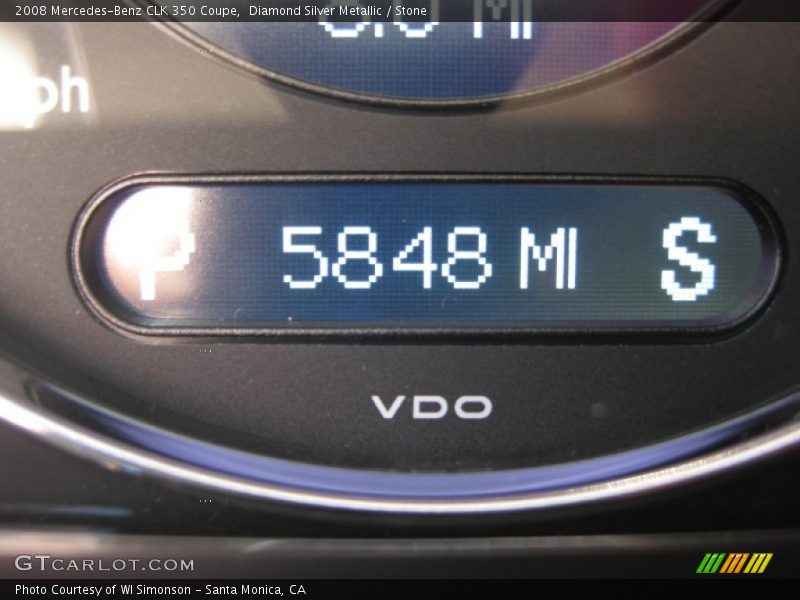 Diamond Silver Metallic / Stone 2008 Mercedes-Benz CLK 350 Coupe