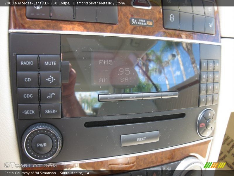 Diamond Silver Metallic / Stone 2008 Mercedes-Benz CLK 350 Coupe