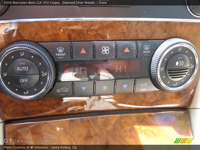 Diamond Silver Metallic / Stone 2008 Mercedes-Benz CLK 350 Coupe