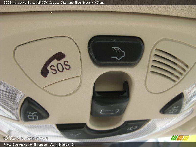 Diamond Silver Metallic / Stone 2008 Mercedes-Benz CLK 350 Coupe