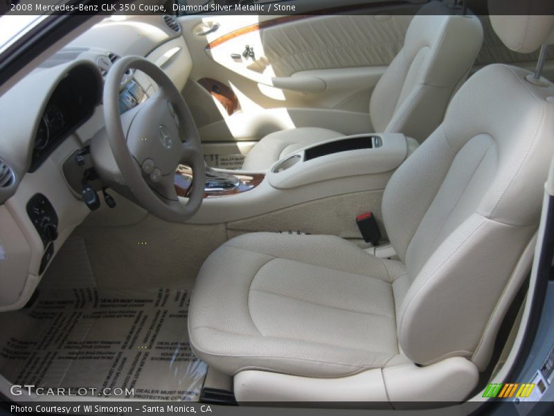 Diamond Silver Metallic / Stone 2008 Mercedes-Benz CLK 350 Coupe