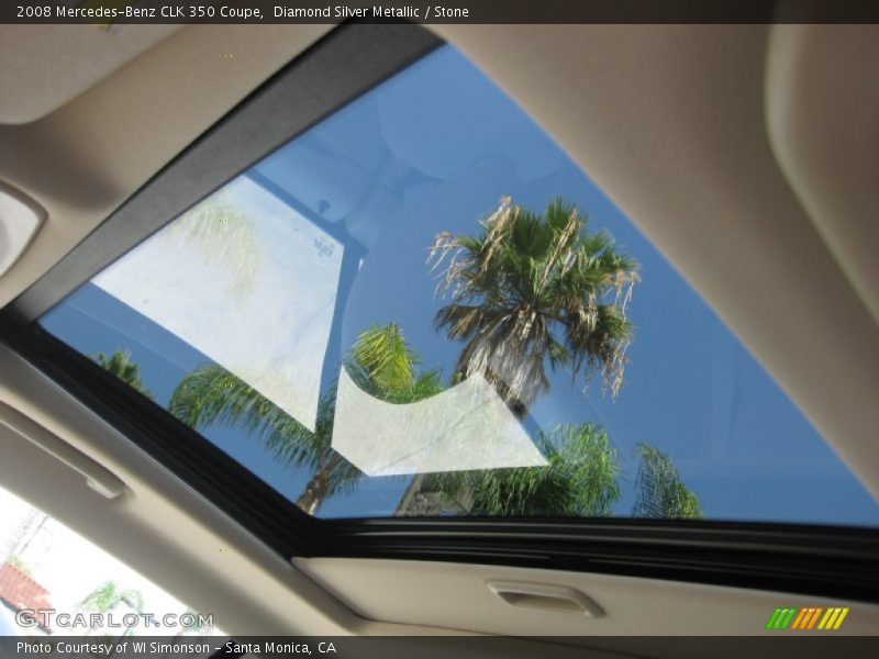 Diamond Silver Metallic / Stone 2008 Mercedes-Benz CLK 350 Coupe
