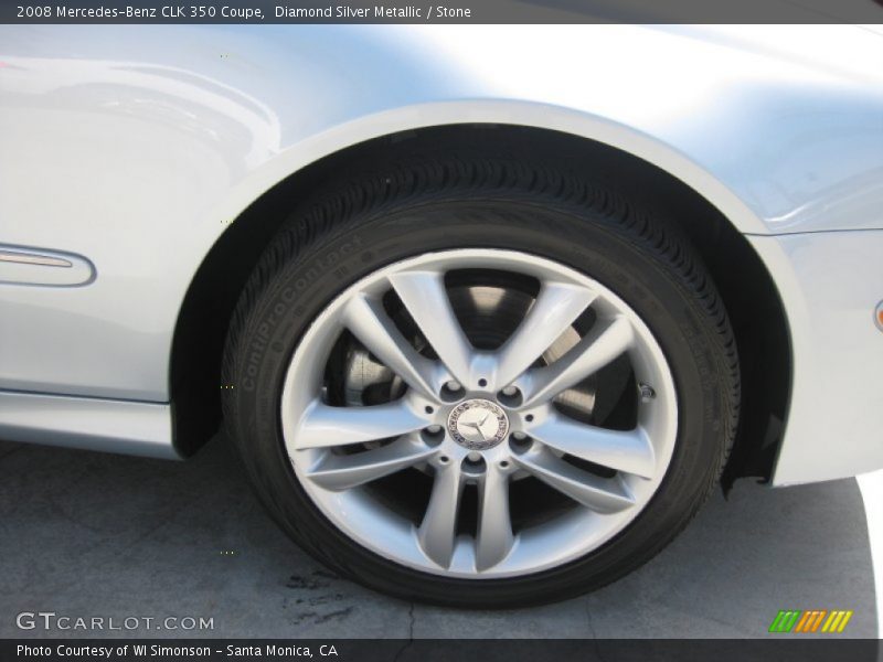 Diamond Silver Metallic / Stone 2008 Mercedes-Benz CLK 350 Coupe