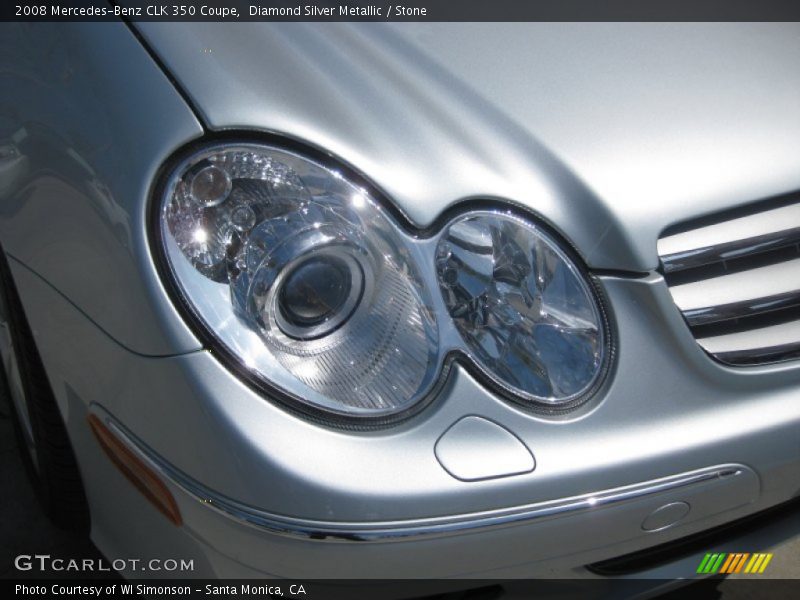 Diamond Silver Metallic / Stone 2008 Mercedes-Benz CLK 350 Coupe