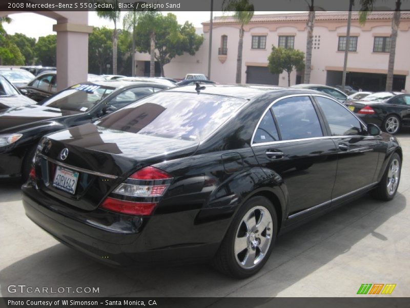 Black / designo Sand 2008 Mercedes-Benz S 550 Sedan