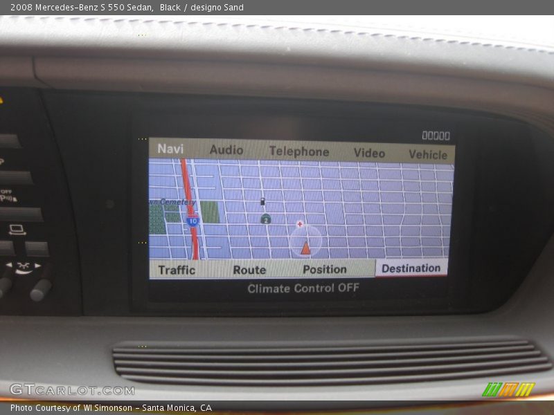 Black / designo Sand 2008 Mercedes-Benz S 550 Sedan