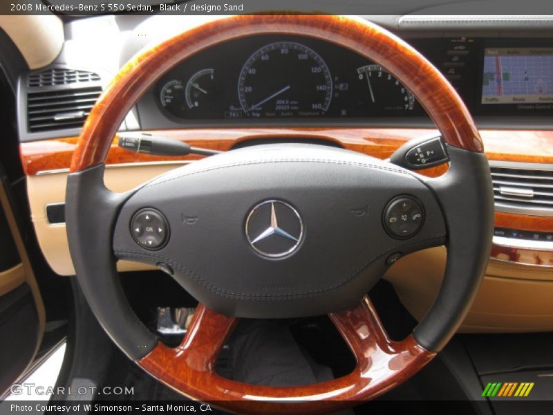 Black / designo Sand 2008 Mercedes-Benz S 550 Sedan
