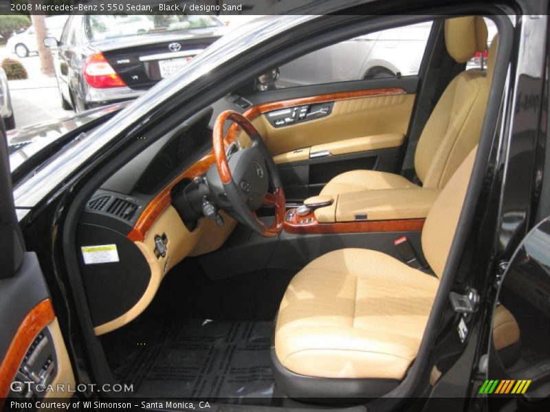 Black / designo Sand 2008 Mercedes-Benz S 550 Sedan