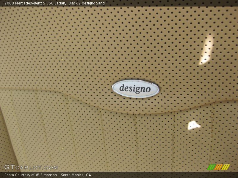 Black / designo Sand 2008 Mercedes-Benz S 550 Sedan