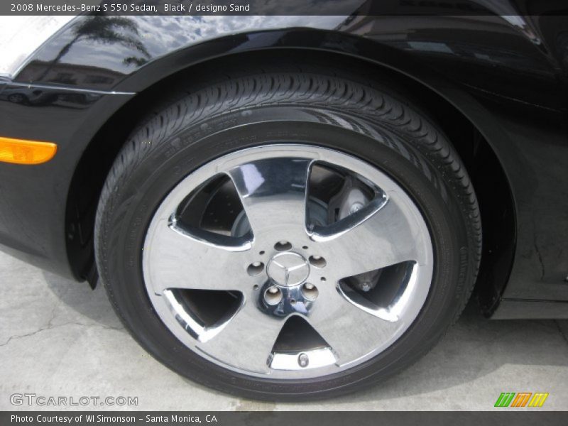 Black / designo Sand 2008 Mercedes-Benz S 550 Sedan