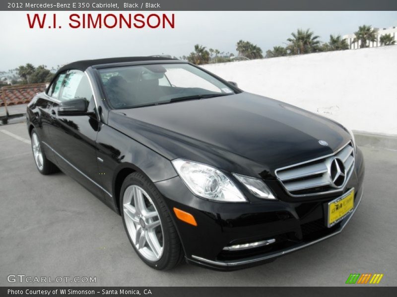 Black / Black 2012 Mercedes-Benz E 350 Cabriolet