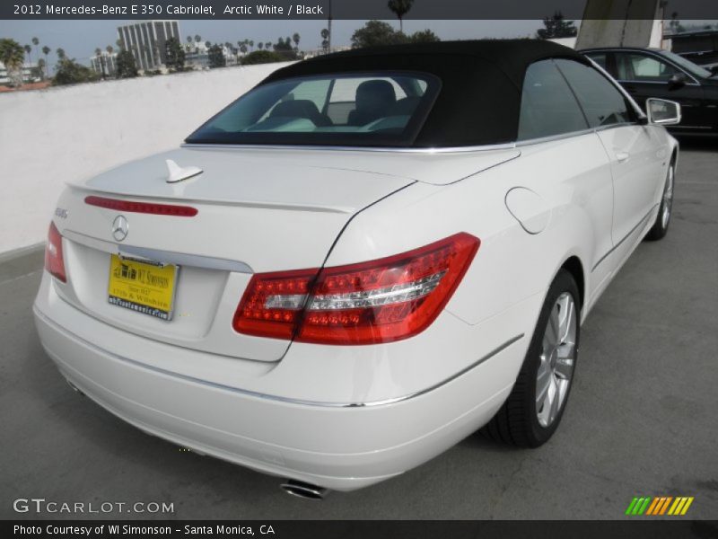 Arctic White / Black 2012 Mercedes-Benz E 350 Cabriolet