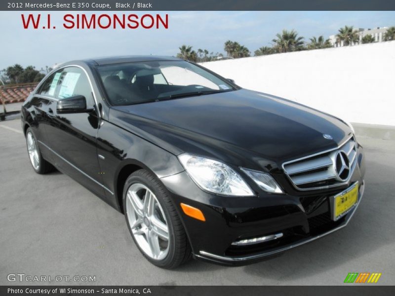 Black / Black 2012 Mercedes-Benz E 350 Coupe