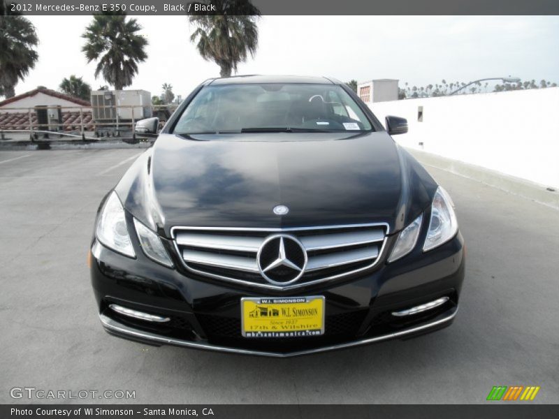 Black / Black 2012 Mercedes-Benz E 350 Coupe