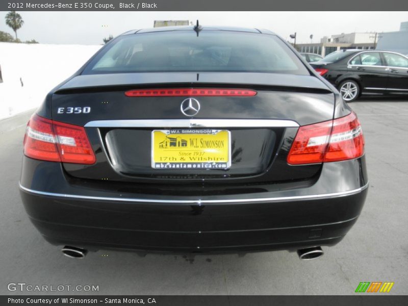 Black / Black 2012 Mercedes-Benz E 350 Coupe