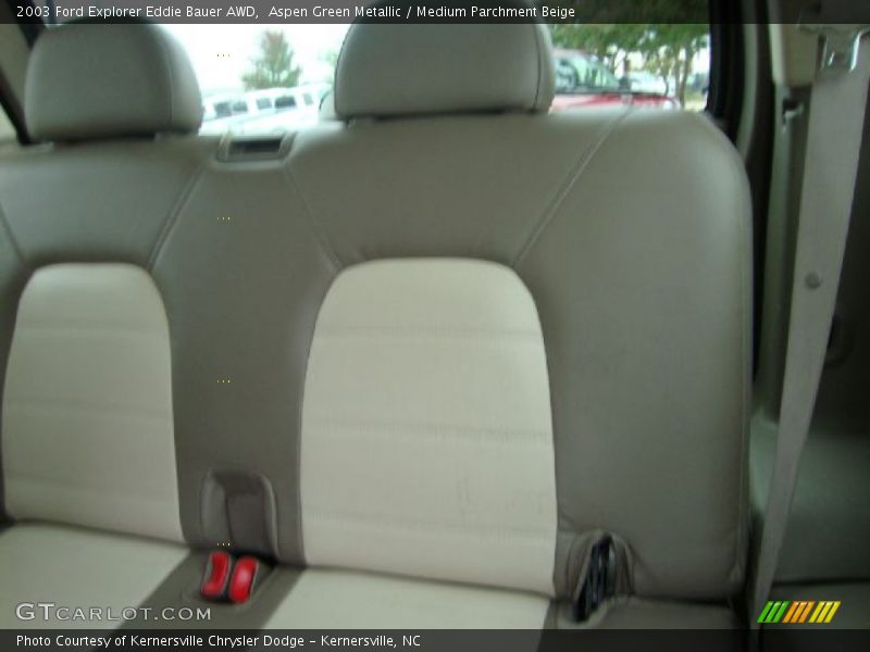 Aspen Green Metallic / Medium Parchment Beige 2003 Ford Explorer Eddie Bauer AWD
