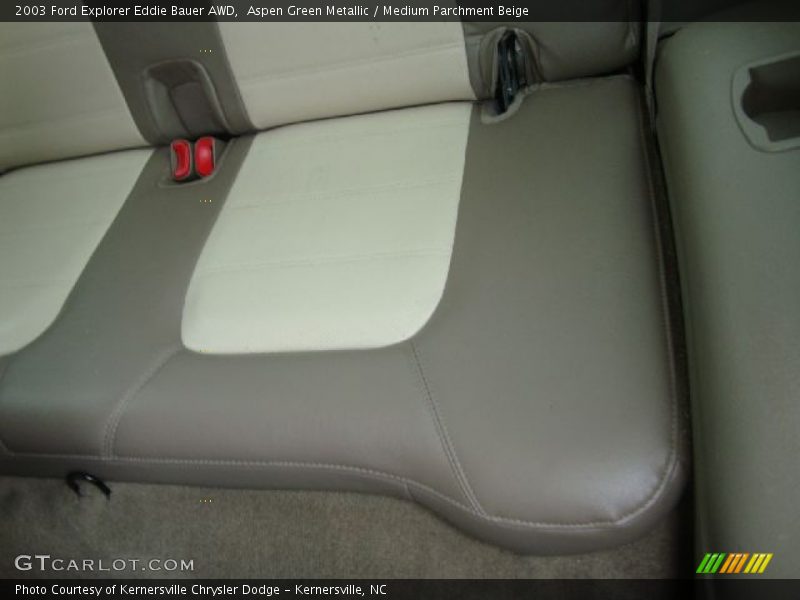 Aspen Green Metallic / Medium Parchment Beige 2003 Ford Explorer Eddie Bauer AWD
