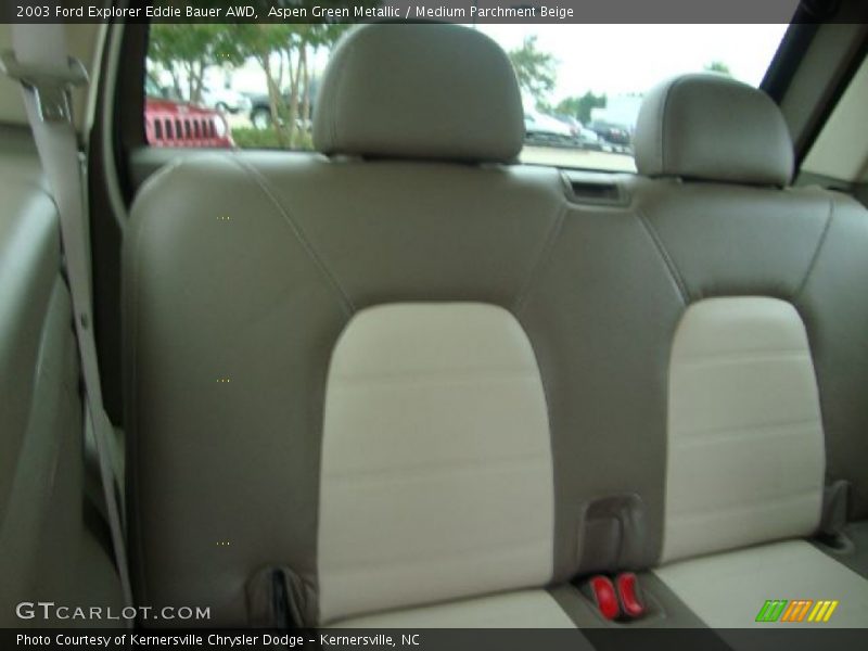 Aspen Green Metallic / Medium Parchment Beige 2003 Ford Explorer Eddie Bauer AWD