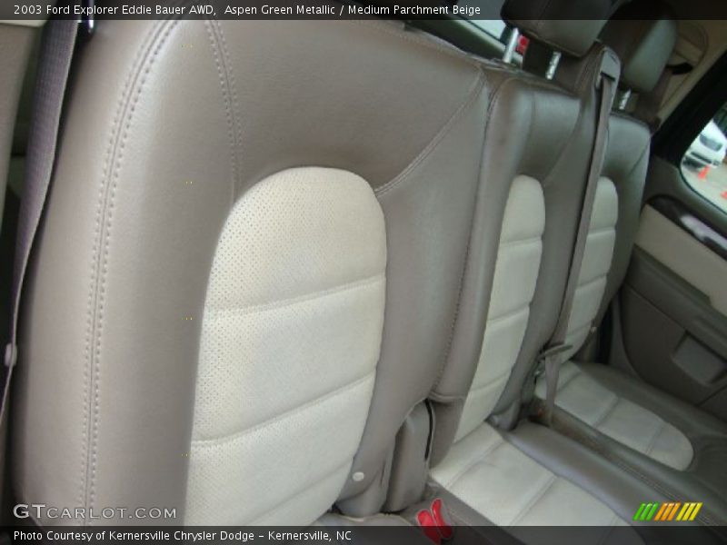 Aspen Green Metallic / Medium Parchment Beige 2003 Ford Explorer Eddie Bauer AWD