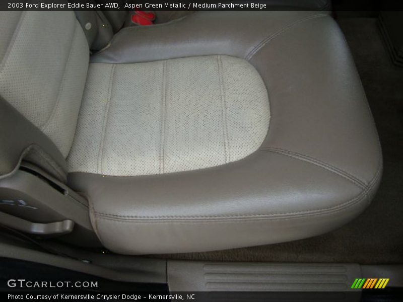 Aspen Green Metallic / Medium Parchment Beige 2003 Ford Explorer Eddie Bauer AWD