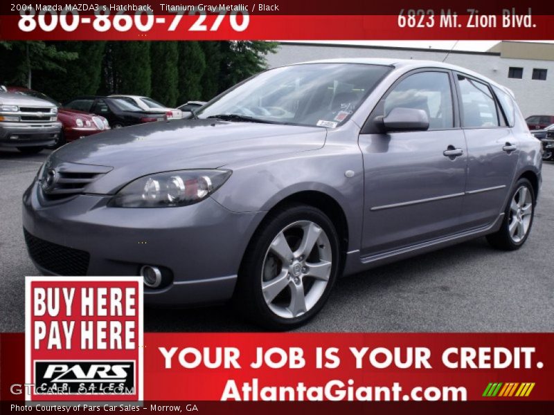 Titanium Gray Metallic / Black 2004 Mazda MAZDA3 s Hatchback