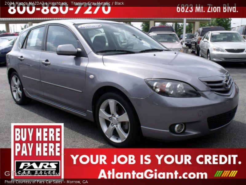 Titanium Gray Metallic / Black 2004 Mazda MAZDA3 s Hatchback